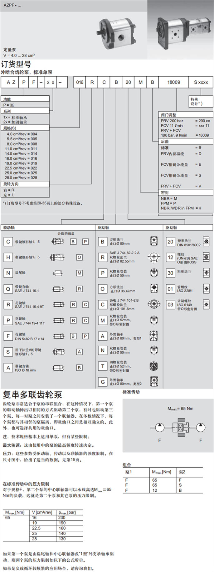 力士樂AZPF系列齒輪泵